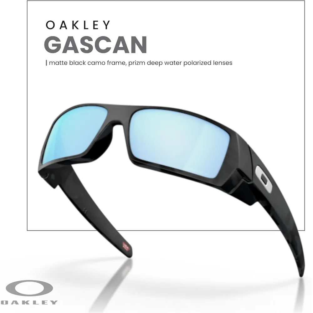 Oakley Gascan OO9014 Gafas de sol para hombre | Matte Black Camo / Prizm Deep Water I