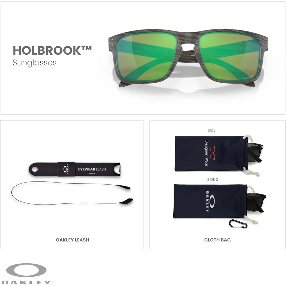 Oakley Holbrook OO9102 Gafas de sol para hombre | Woodgrain / Prizm Shallow Water