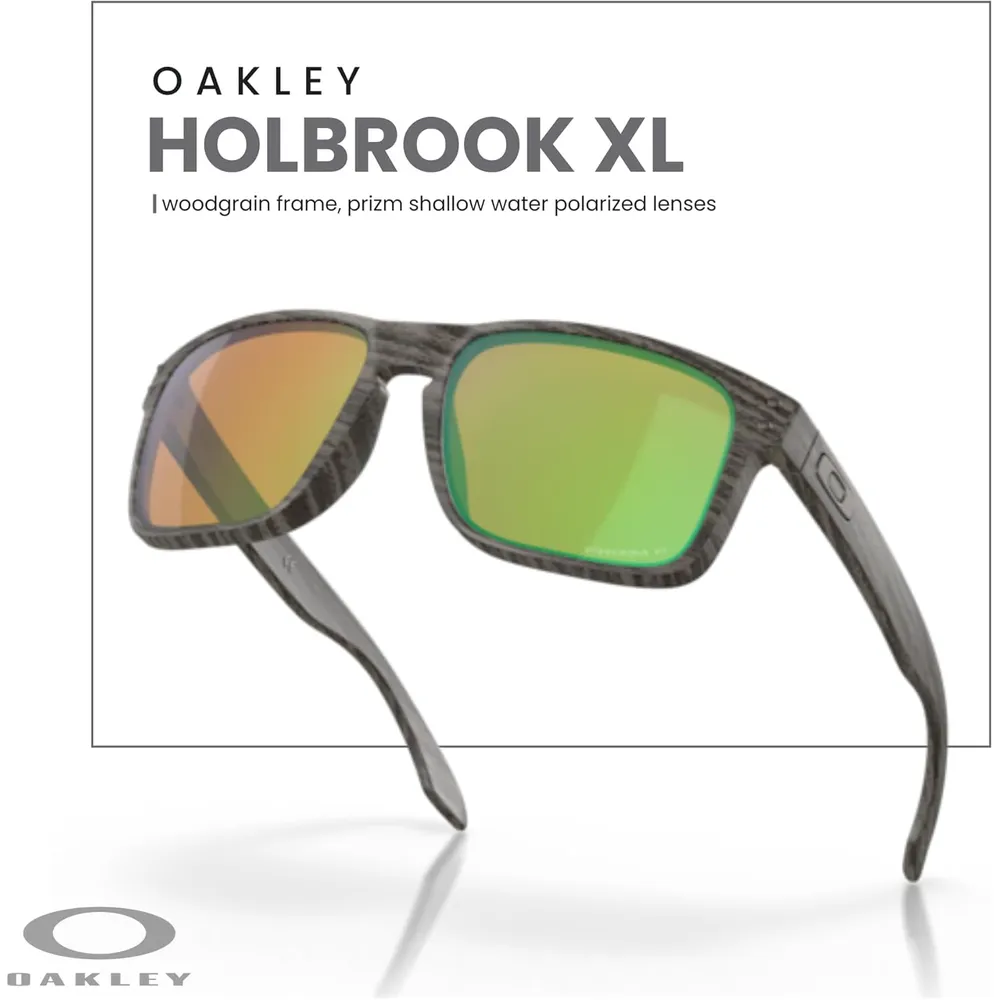 Oakley Holbrook OO9102 Gafas de sol para hombre | Woodgrain / Prizm Shallow Water