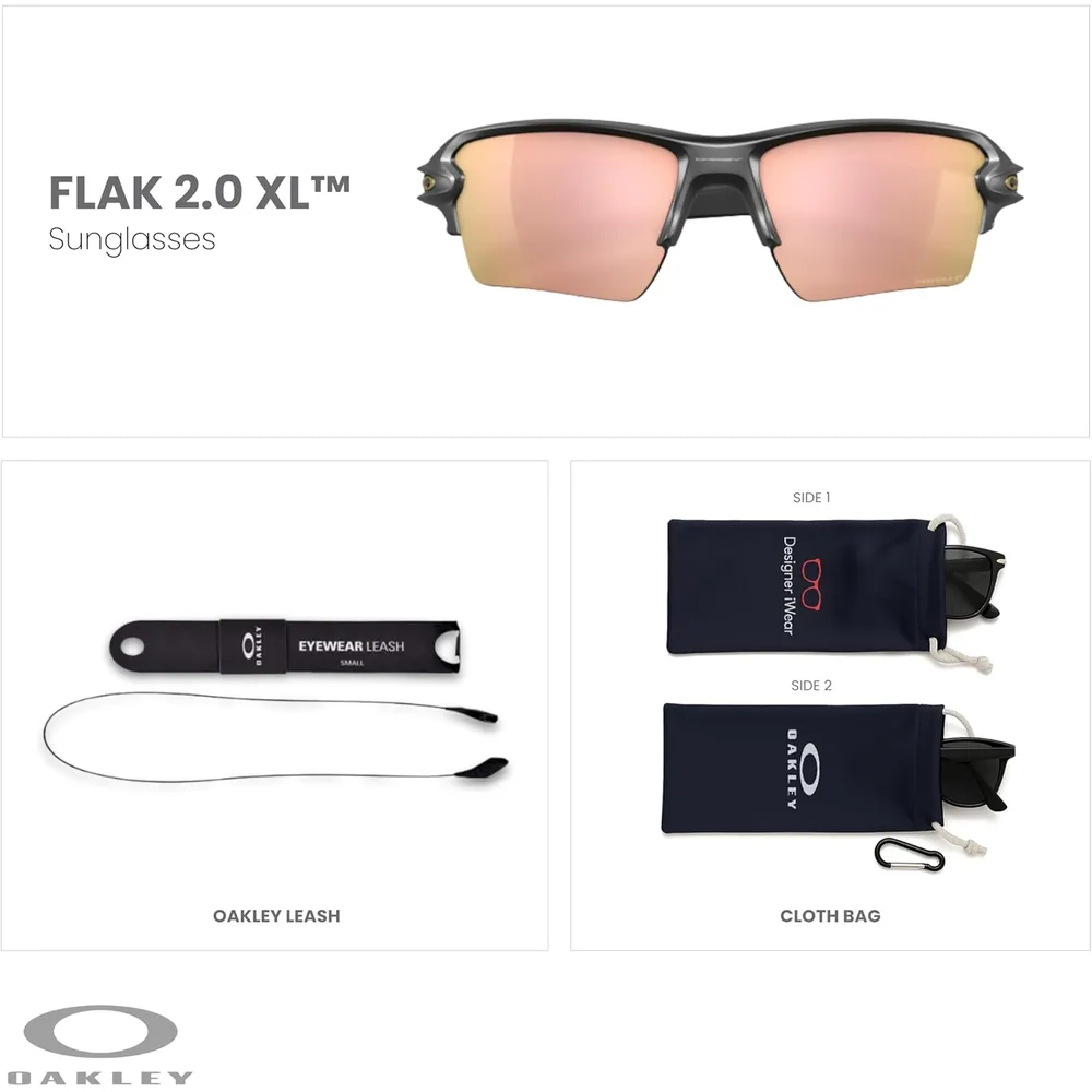 Oakley Flak 2.0 XL OO9188 Gafas de sol para hombre | Matte Black / Prizm Rose Gold I