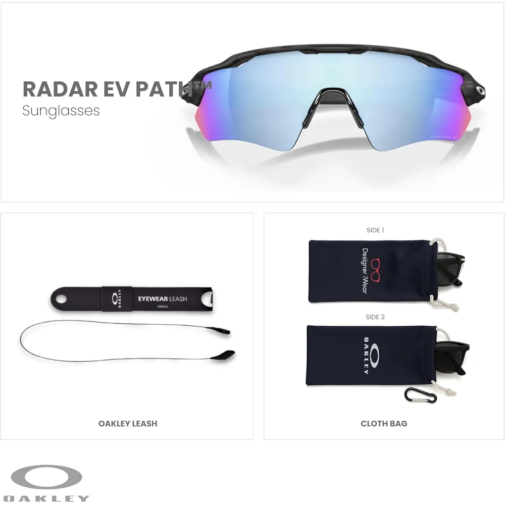 Oakley Radar EV Path OO9208 Gafas de sol para hombre | Matte Black Camo / Prizm Deep Water II