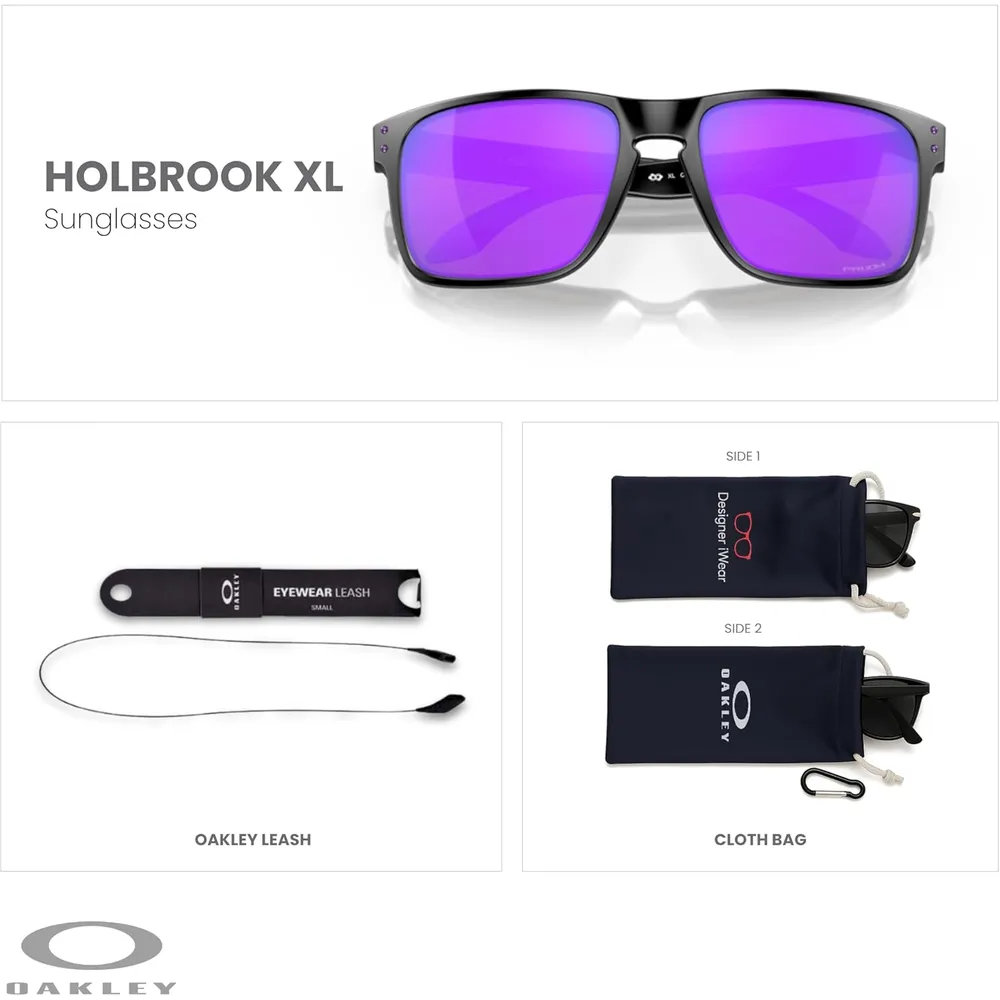 Oakley Holbrook XL OO9417 Gafas de sol para hombre | Matte Black / Prizm Violet I