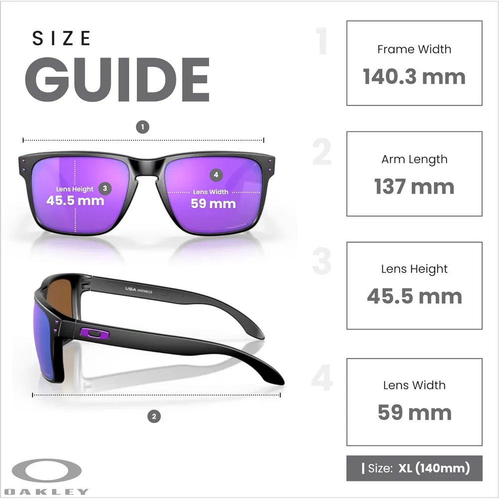Oakley Holbrook XL OO9417 Gafas de sol para hombre | Matte Black / Prizm Violet I
