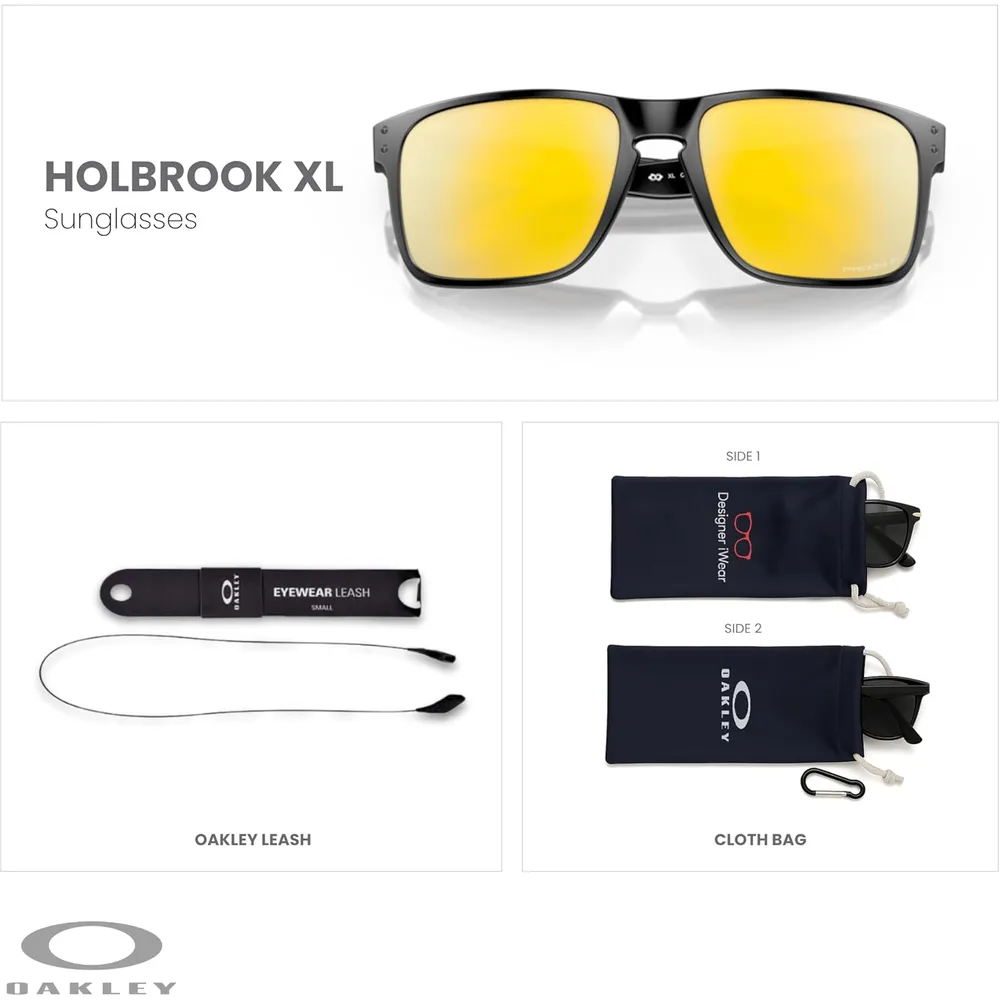 Oakley Holbrook XL OO9417 Gafas de sol para hombre | Matte Black / Prim 24K