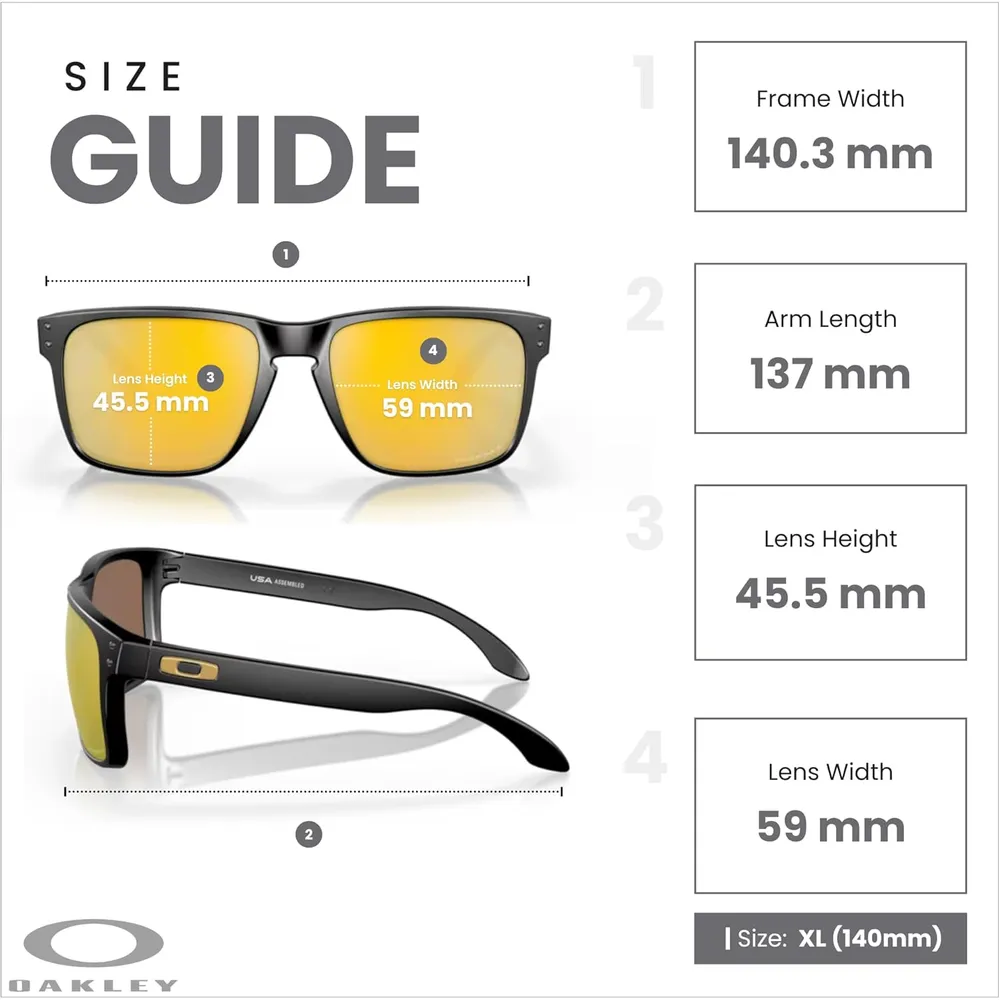 Oakley Holbrook XL OO9417 Gafas de sol para hombre | Matte Black / Prim 24K