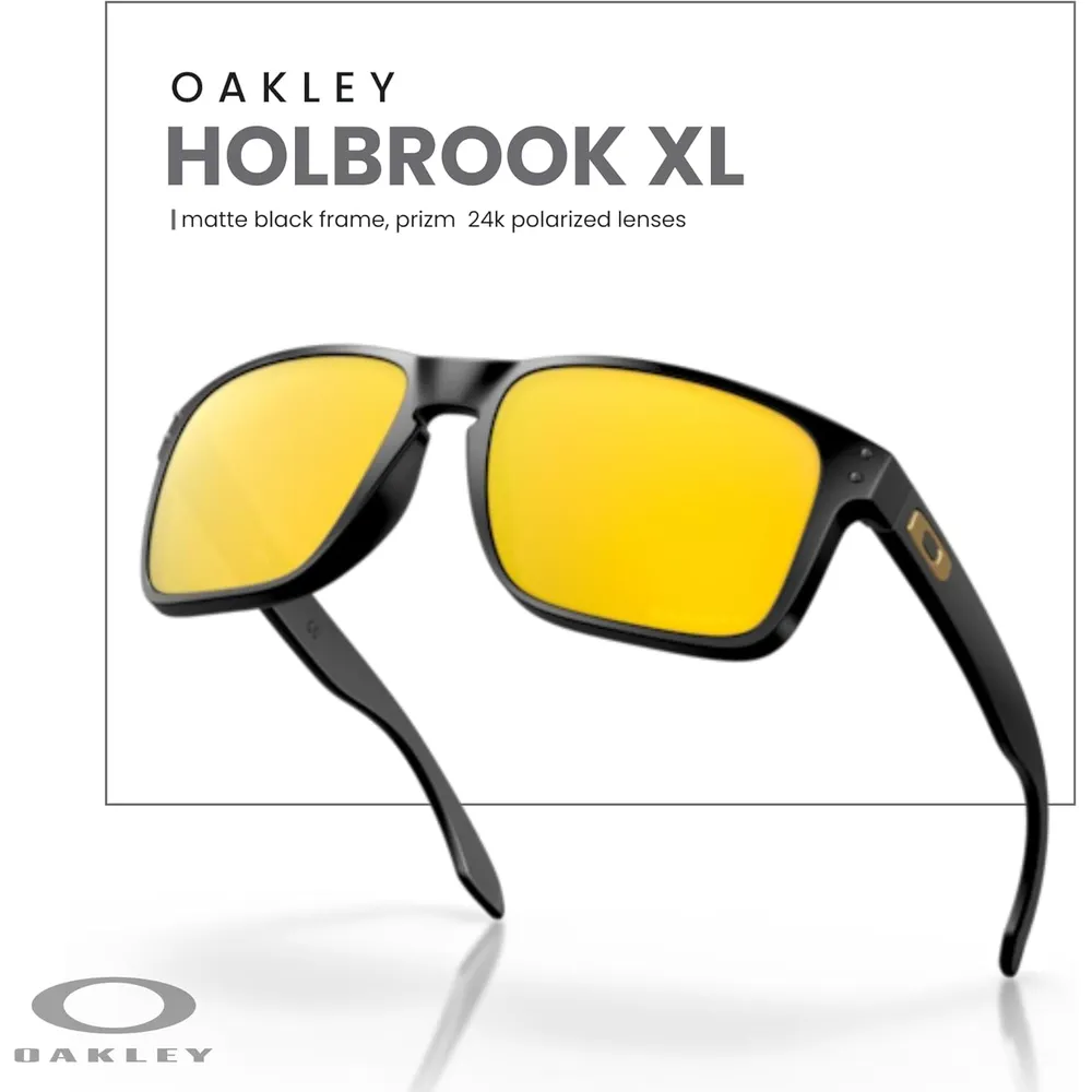 Oakley Holbrook XL OO9417 Gafas de sol para hombre | Matte Black / Prim 24K