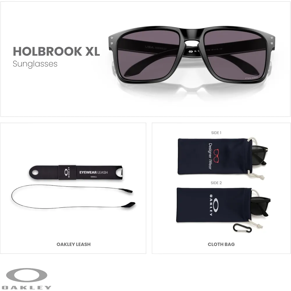Oakley Holbrook XL OO9417 Gafas de sol para hombre | Matte Black / Prizm Grey I