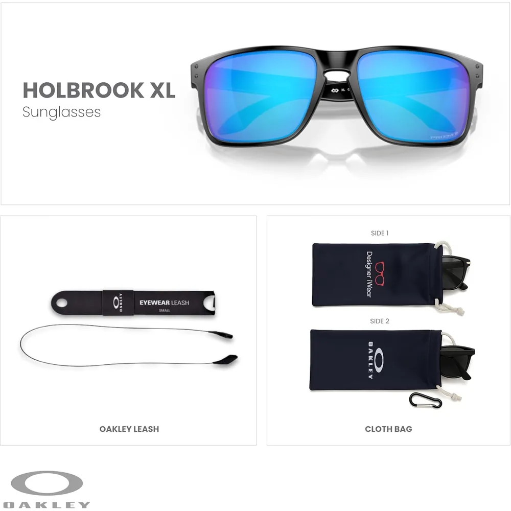 Oakley Holbrook XL OO9417 Gafas de sol para hombre | Matte Black / Prizm Sapphire