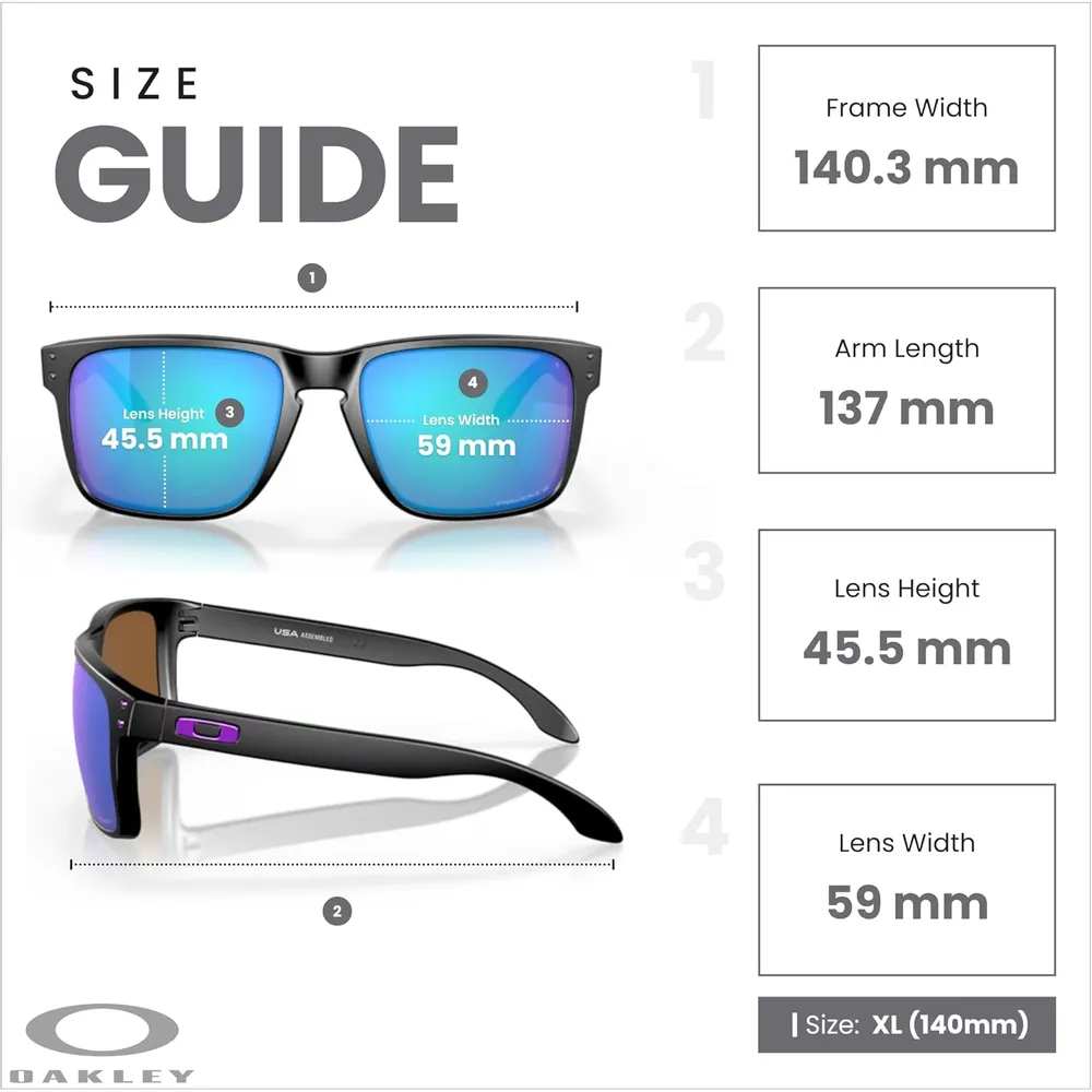 Oakley Holbrook XL OO9417 Gafas de sol para hombre | Matte Black / Prizm Sapphire
