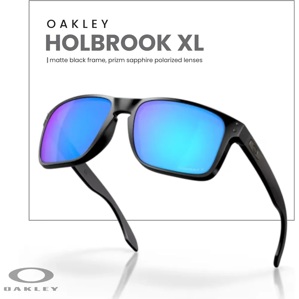 Oakley Holbrook XL OO9417 Gafas de sol para hombre | Matte Black / Prizm Sapphire