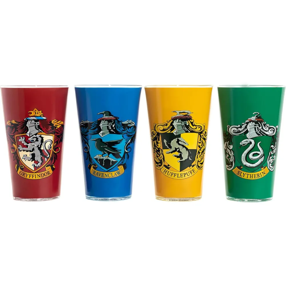 Paladone Harry Potter Hogwarts House Crest, set 4 vasos oficial