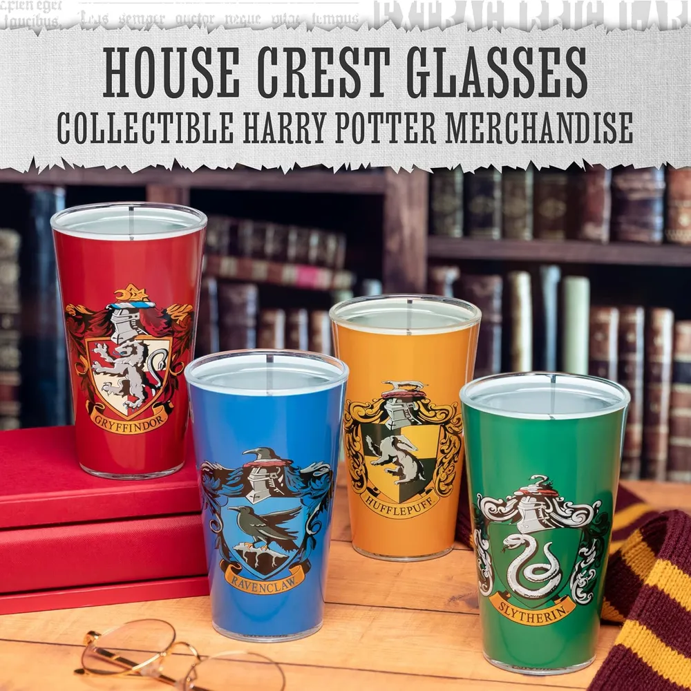Paladone Harry Potter Hogwarts House Crest, set 4 vasos oficial