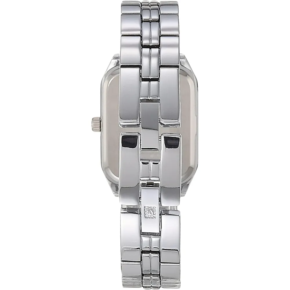 Anne Klein AK/3774BKGB reloj femenino con brazalete | 24 mm - Plata/Negro