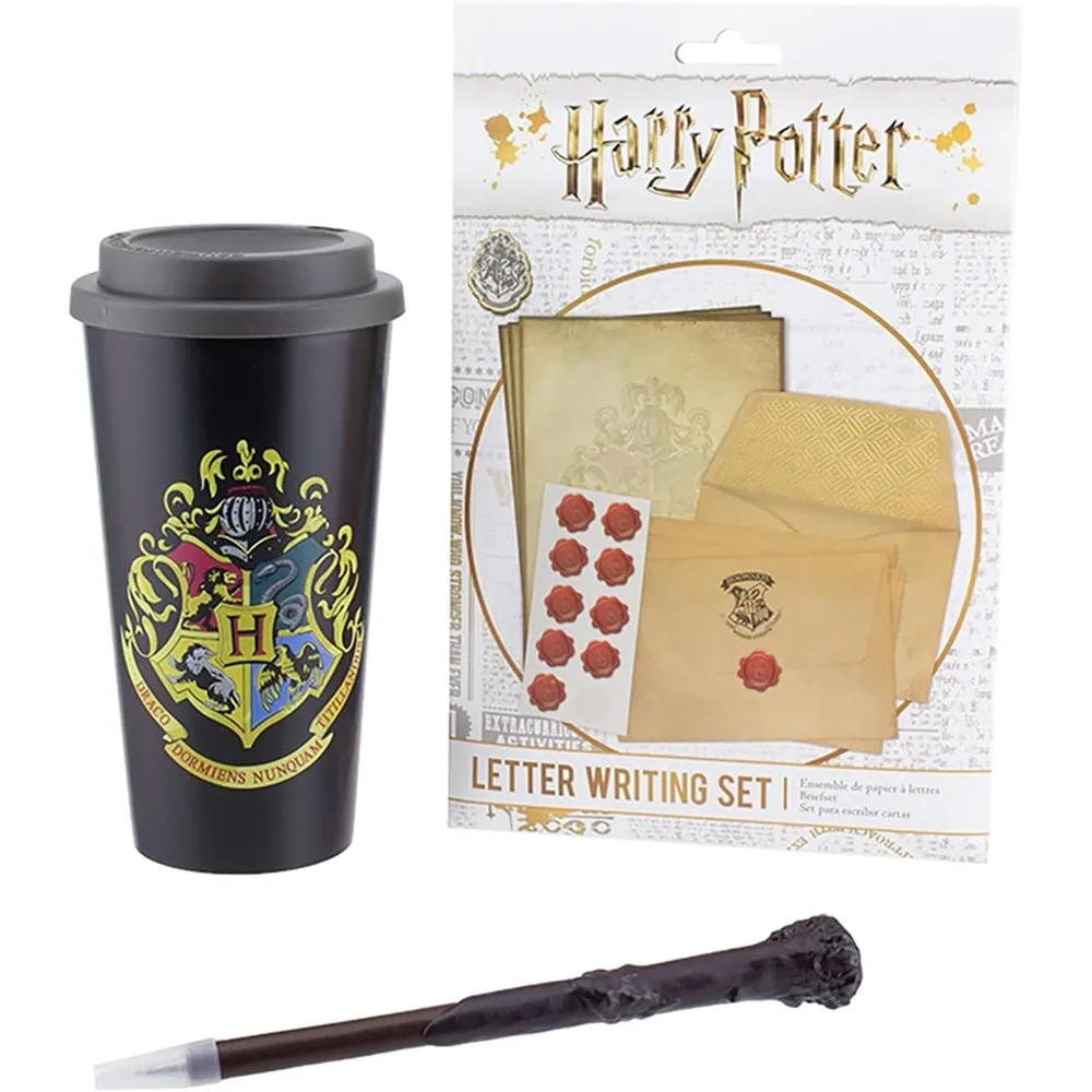 Paladone Harry Potter, juego taza de viaje y escritura Escudo de Hogwarts oficial
