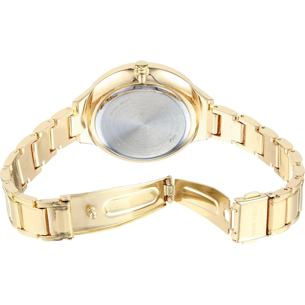 b096l3fds3_2_webp.webp Nine West reloj elegante para damas | 36 mm - Verde/Dorado