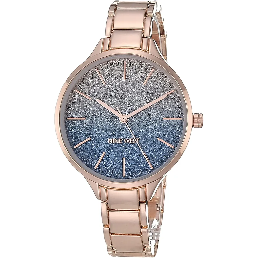 Nine West reloj elegante para damas | 36 mm - Oro Rosa