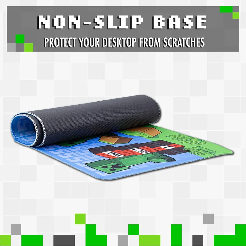 Paladone Minecraft Creeper, alfombrilla gamer grande antideslizante