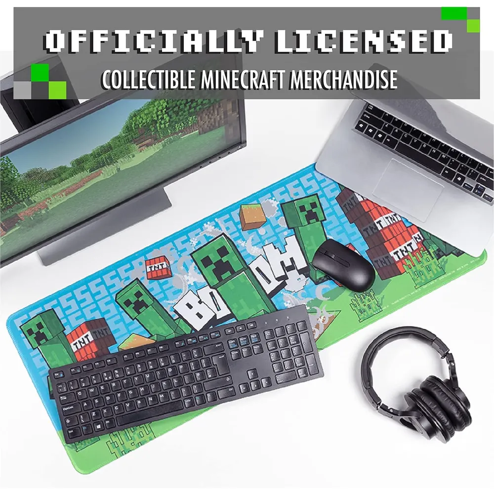Paladone Minecraft Creeper, alfombrilla gamer grande antideslizante