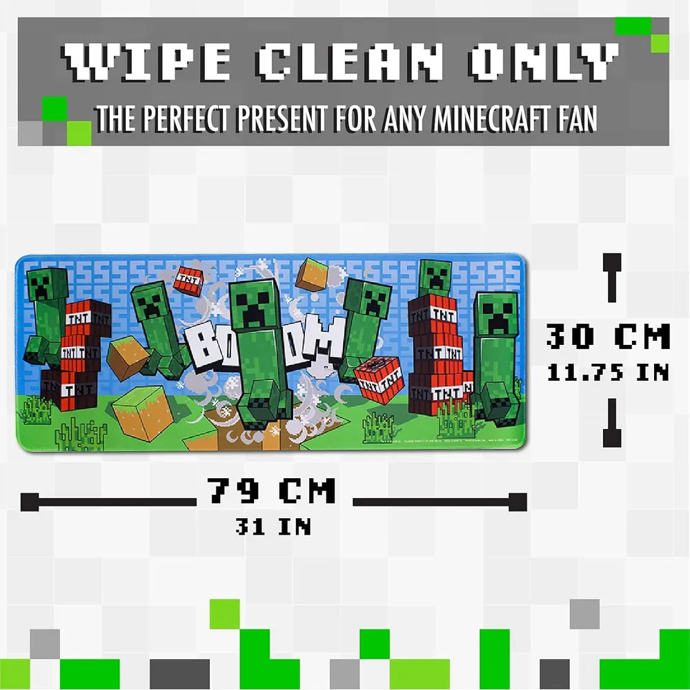 Paladone Minecraft Creeper, alfombrilla gamer grande antideslizante