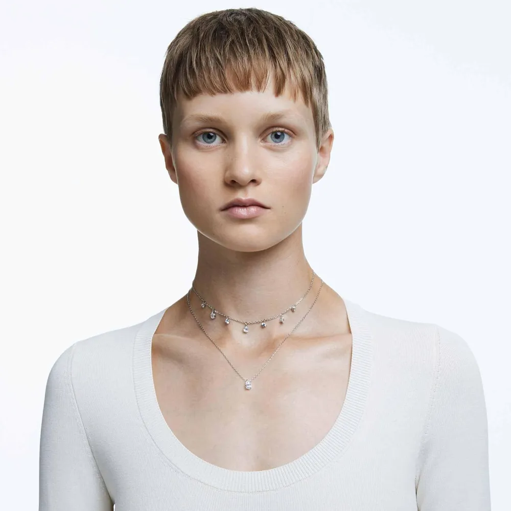 SWAROVSKI COLLAR PENDIENTE REDONDO ATTRACT ACABADO RODIO PARA MUJER | RODIO