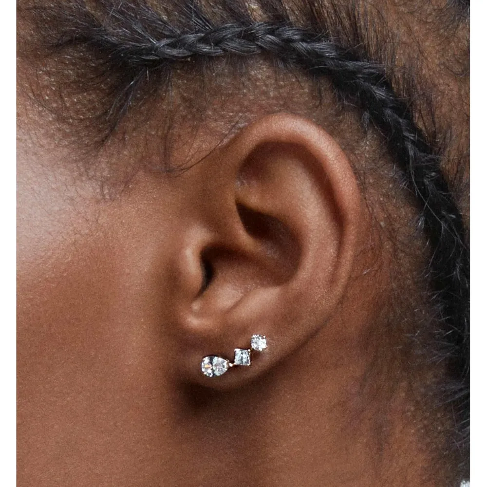 SWAROVSKI ARETES STUD MIX CRISTALES ATTRACT ACABADO ORO ROSA PARA MUJER | ORO ROSA