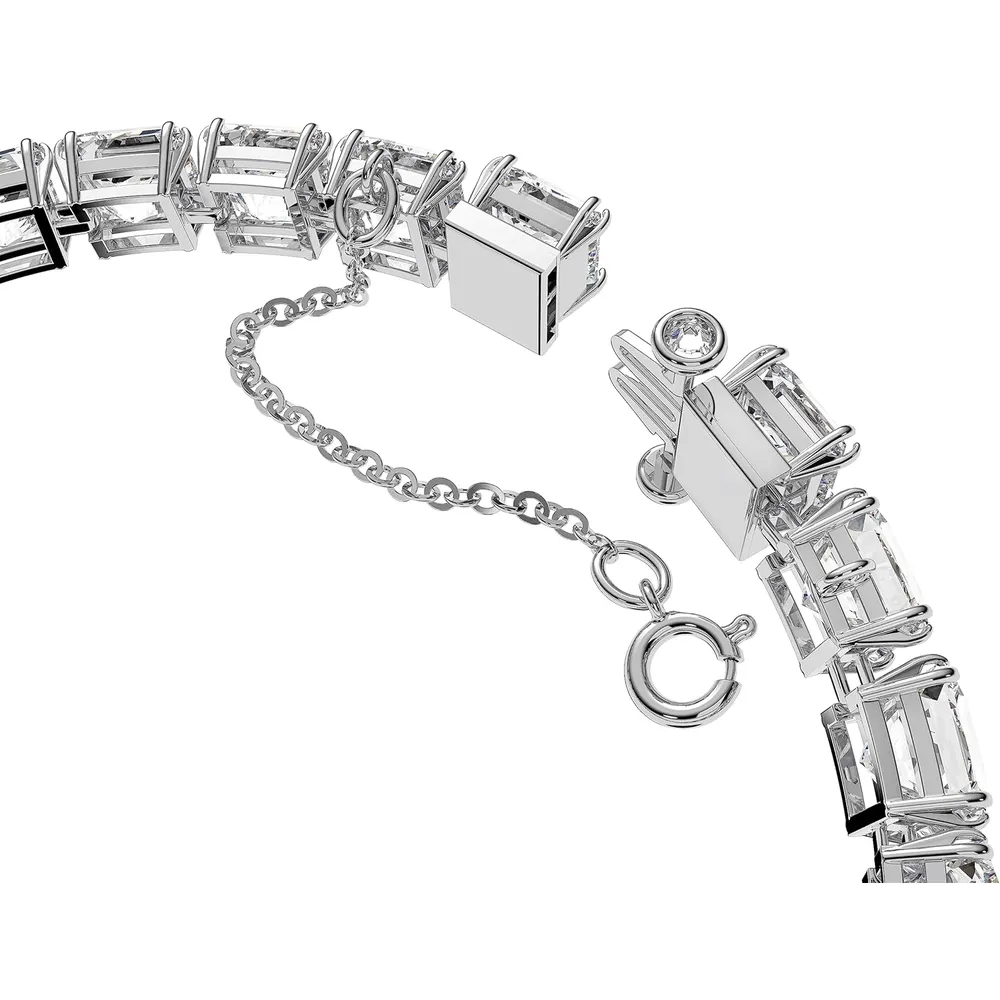 SWAROVSKI PULSERA CUADRADA MATRIX ACABADO RODIO PARA MUJER | TRANSPARENTE