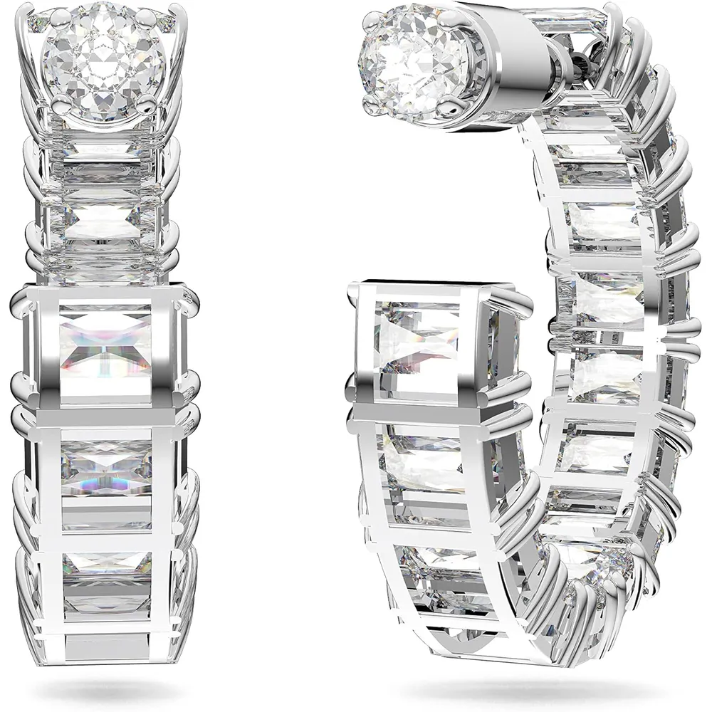 b0977f277x_1_webp.webp SWAROVSKI ARETES HOOP OCTAGONO MATRIX ACABADO RODIO PARA MUJER | TRANSPARENTE