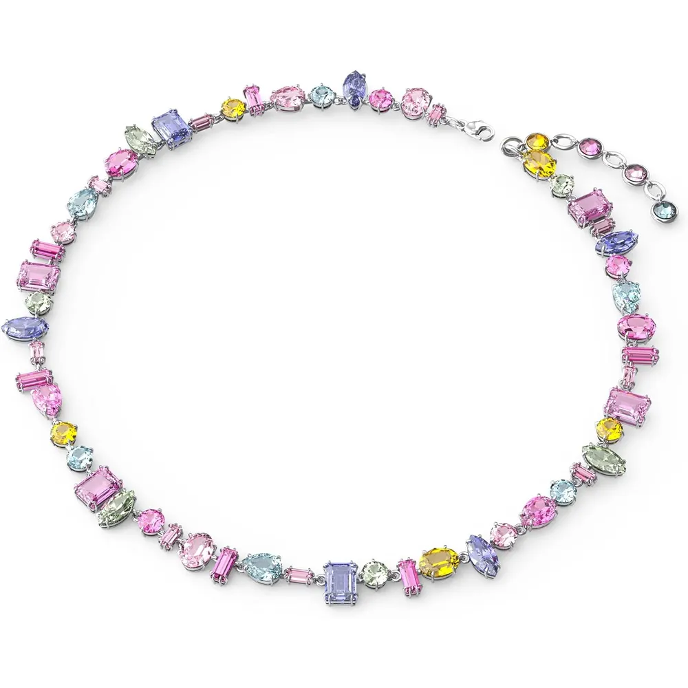 SWAROVSKI COLLAR CRISTALES MIXTOS GEMA ACABADO RODIO PARA MUJER | MULTICOLOR