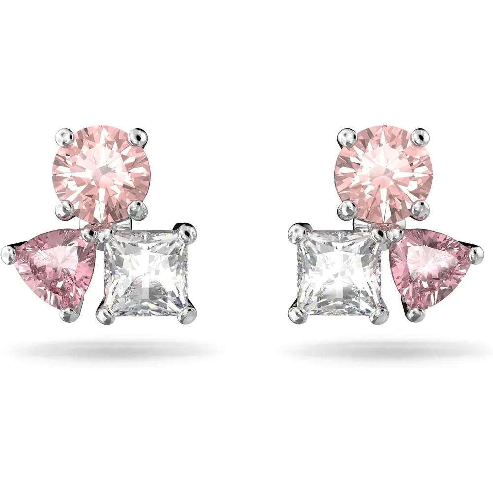 SWAROVSKI ARETES STUD MIX CRISTALES ATTRACT ACABADO RODIO PARA MUJER | RODIO