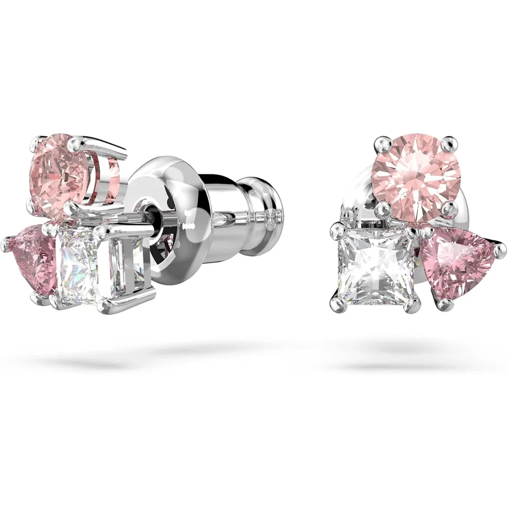 SWAROVSKI ARETES STUD MIX CRISTALES ATTRACT ACABADO RODIO PARA MUJER | RODIO