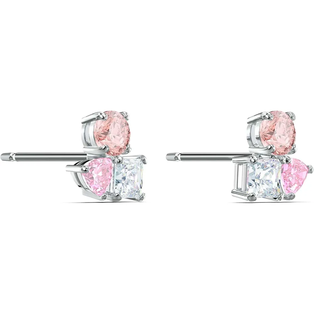SWAROVSKI ARETES STUD MIX CRISTALES ATTRACT ACABADO RODIO PARA MUJER | RODIO