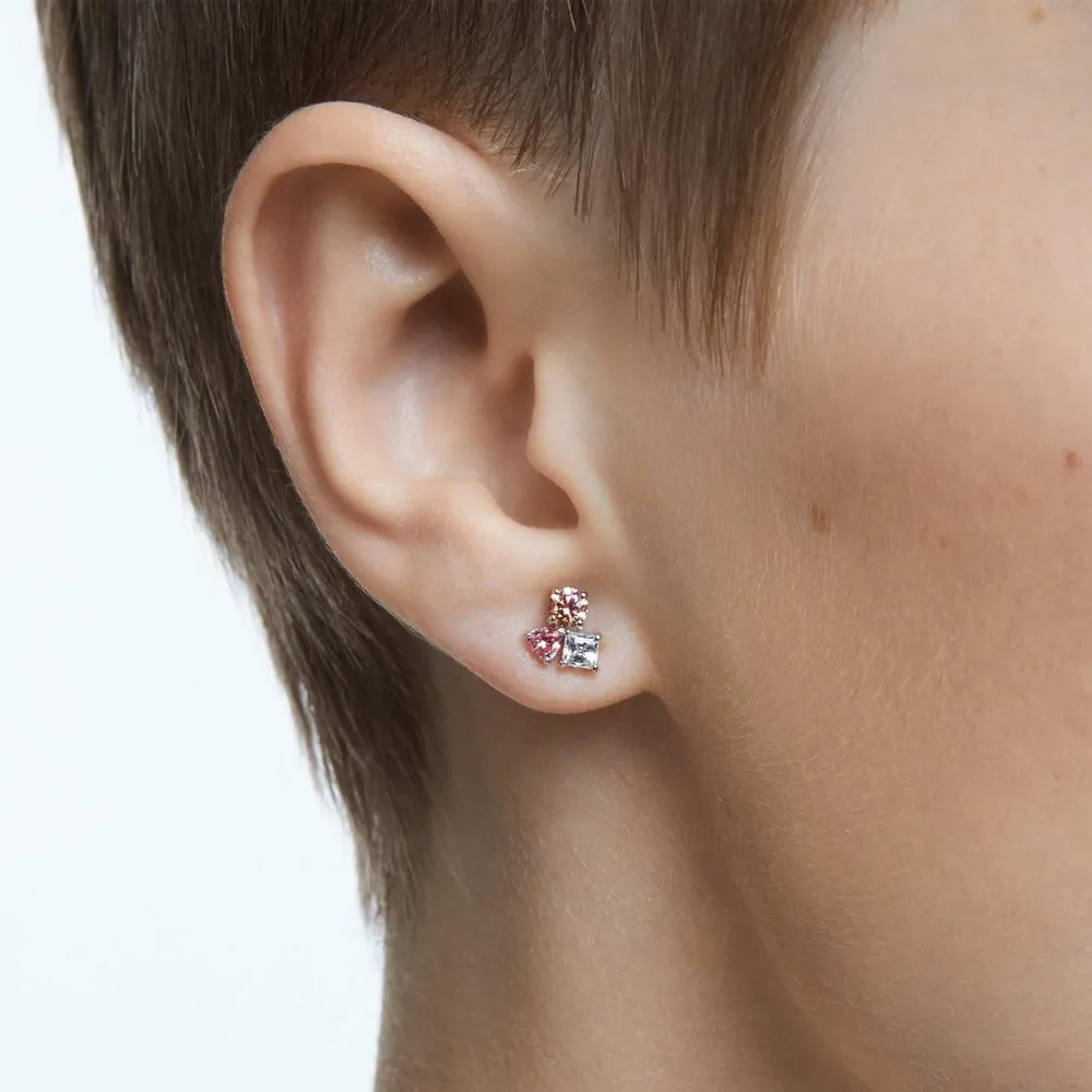 SWAROVSKI ARETES STUD MIX CRISTALES ATTRACT ACABADO RODIO PARA MUJER | RODIO