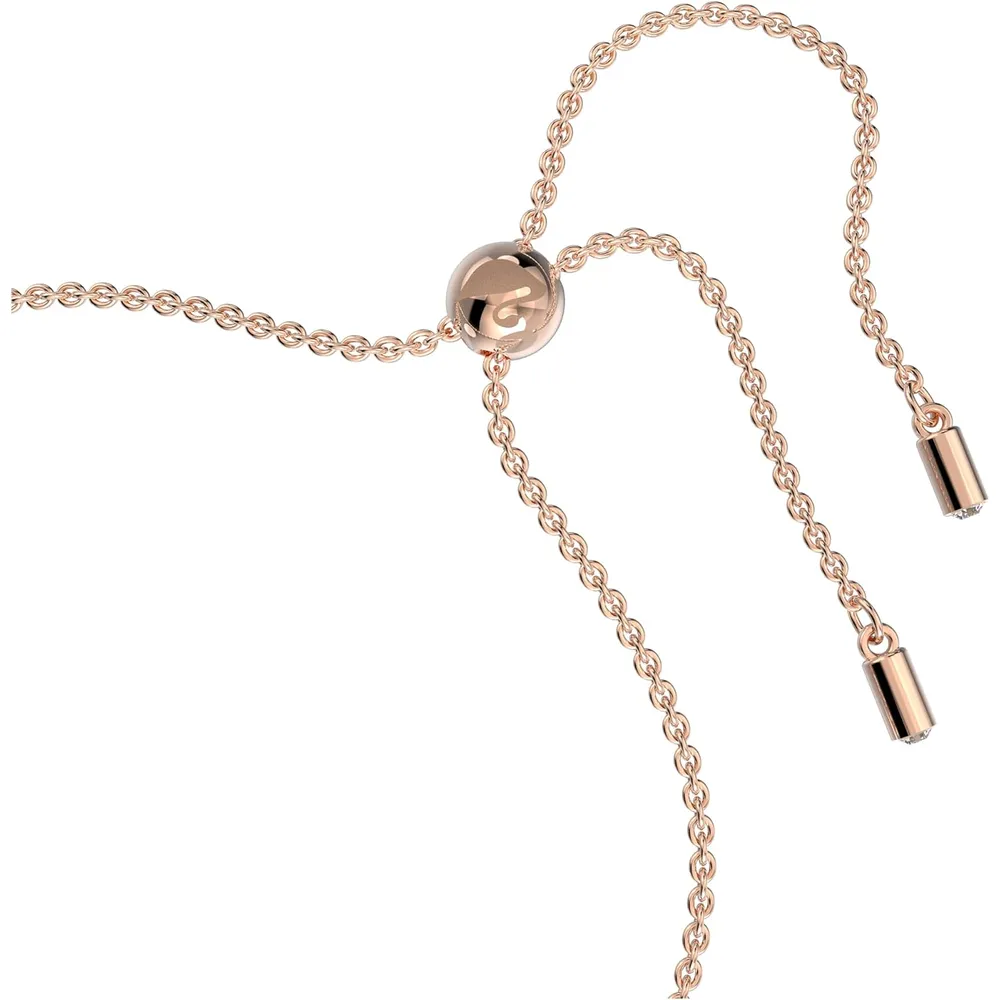 SWAROVSKI PULSERA REDONDA EMILY ACABADO ORO ROSA PARA MUJER | CRISTALES TRANSPARENTES / ORO ROSA
