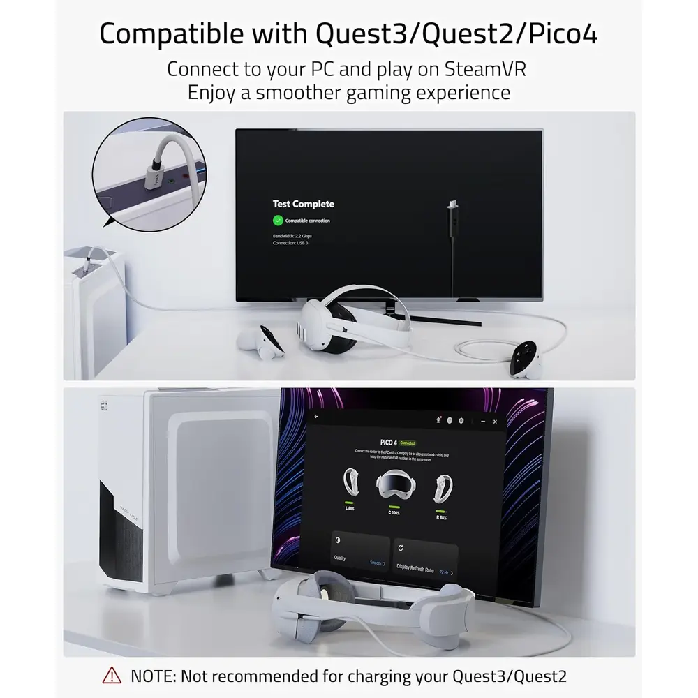 CABLE LINK SYNTECH 5 M USB-A A USB-C PARA META QUEST 3