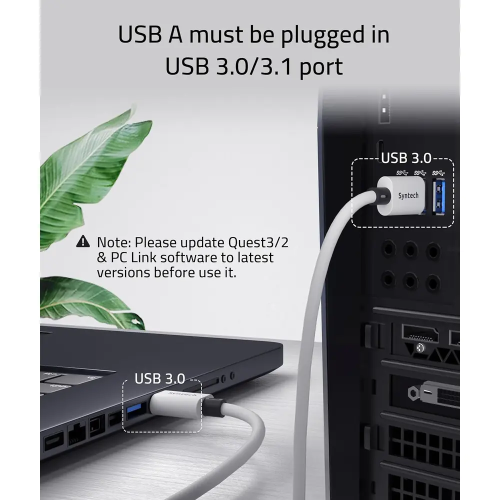 CABLE LINK SYNTECH 5 M USB-A A USB-C PARA META QUEST 3
