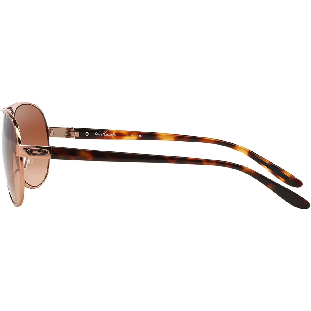 Oakley Feedback OO4079 Gafas de sol para hombre | Rose Gold / Vr50 Brown Gradient