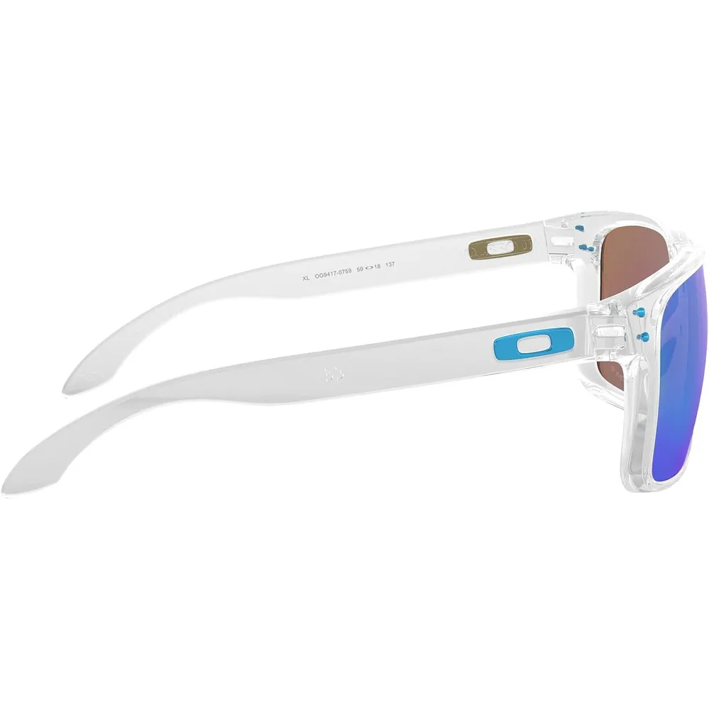 Oakley Holbrook XL OO9417 Gafas de sol para hombre | Polished Clear / Prizm Sapphr Iridium