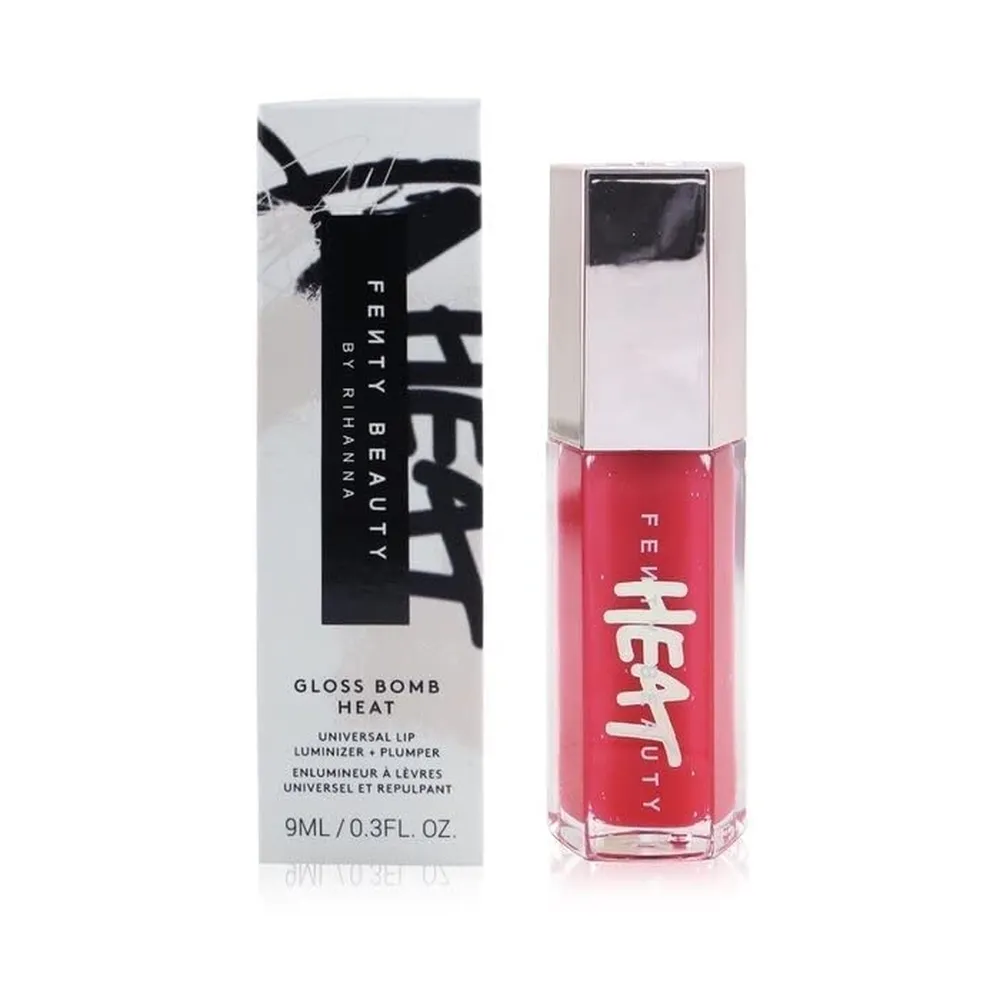 Fenty Brillo Labial Gloss Bomb Heat + Voluminizador Universal – by Rihanna|Rojo