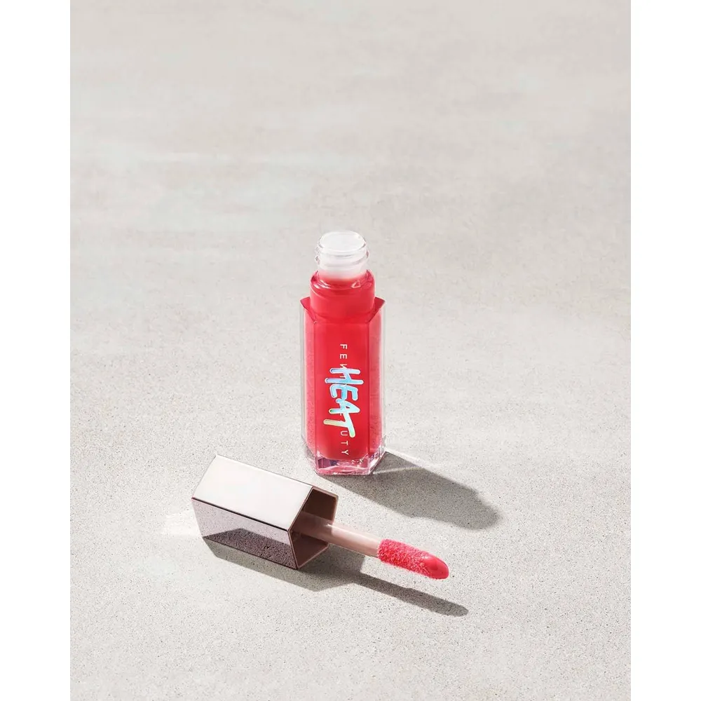 Fenty Brillo Labial Gloss Bomb Heat + Voluminizador Universal – by Rihanna|Rojo