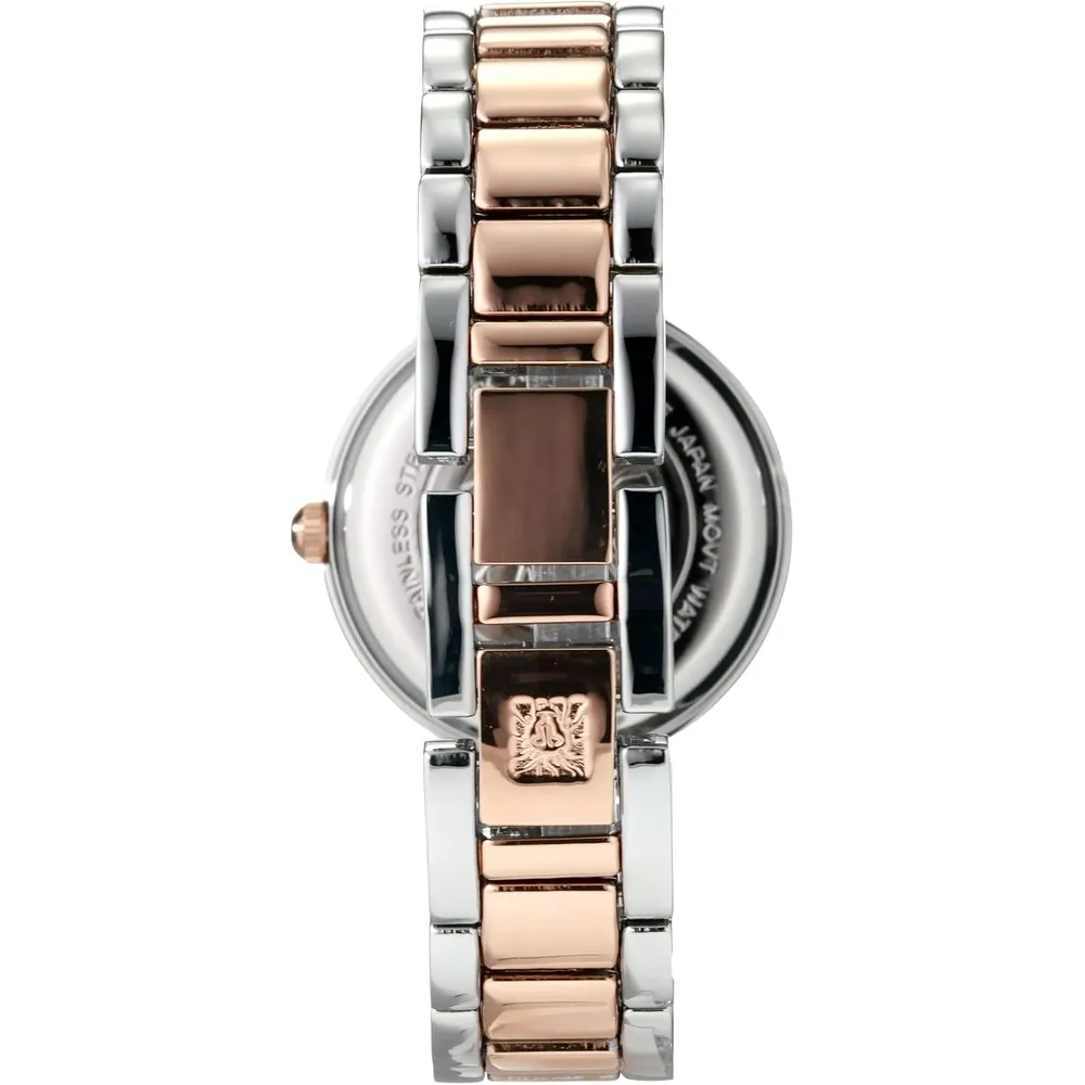 Anne Klein AK/1362GNRG reloj para dama con diamante genuino | 32 mm - Plateado/Dorado/marrón