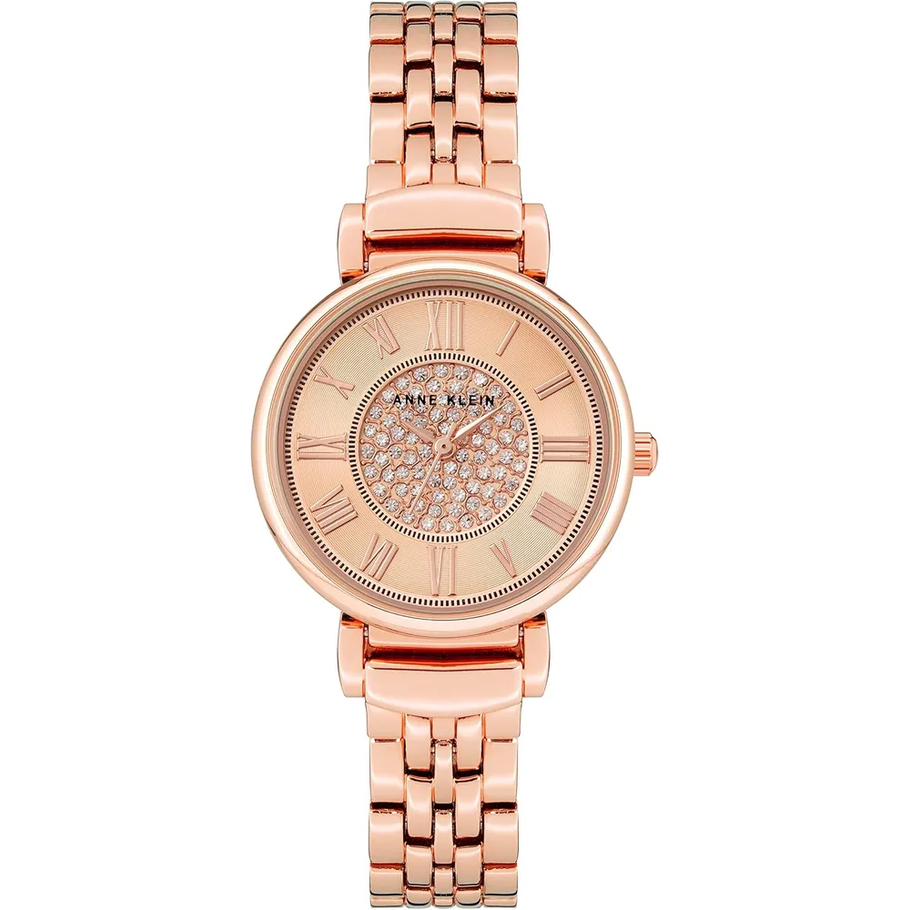 Anne Klein AK/2159SVSV reloj para mujer | 30 mm - Oro rosa/Cristales