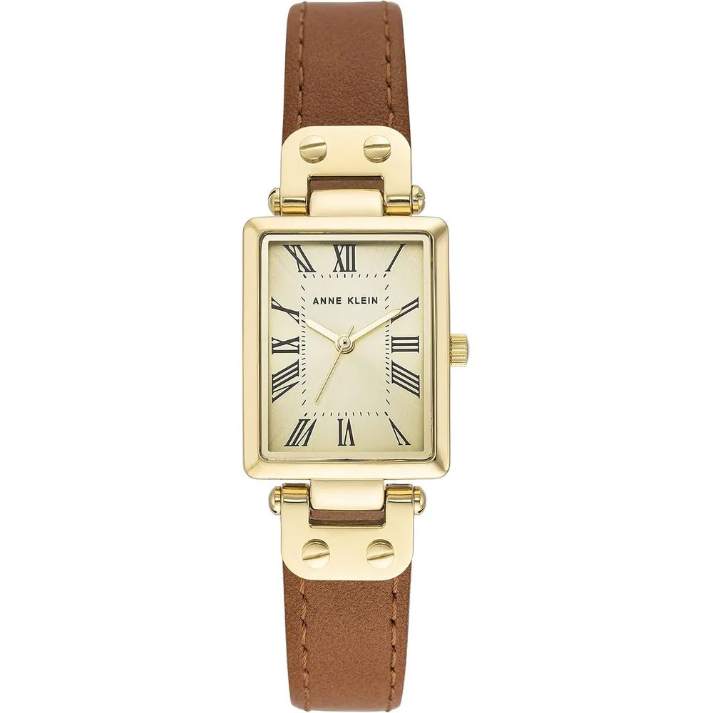 Anne Klein AK/3752 reloj femenino de piel | 35 mm - Marrón Miel/Oro