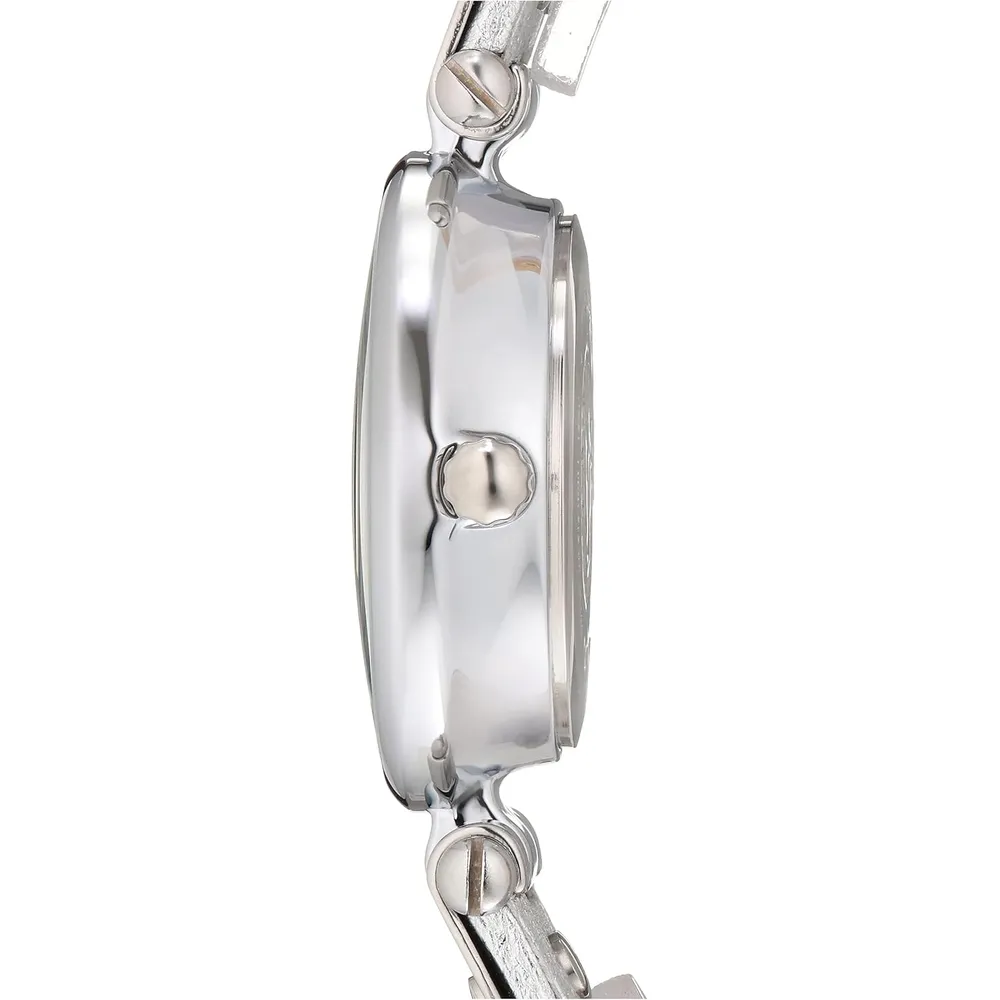 Anne Klein 109442CHHY reloj para mujer con correa de cuero | 45 mm - Plateado