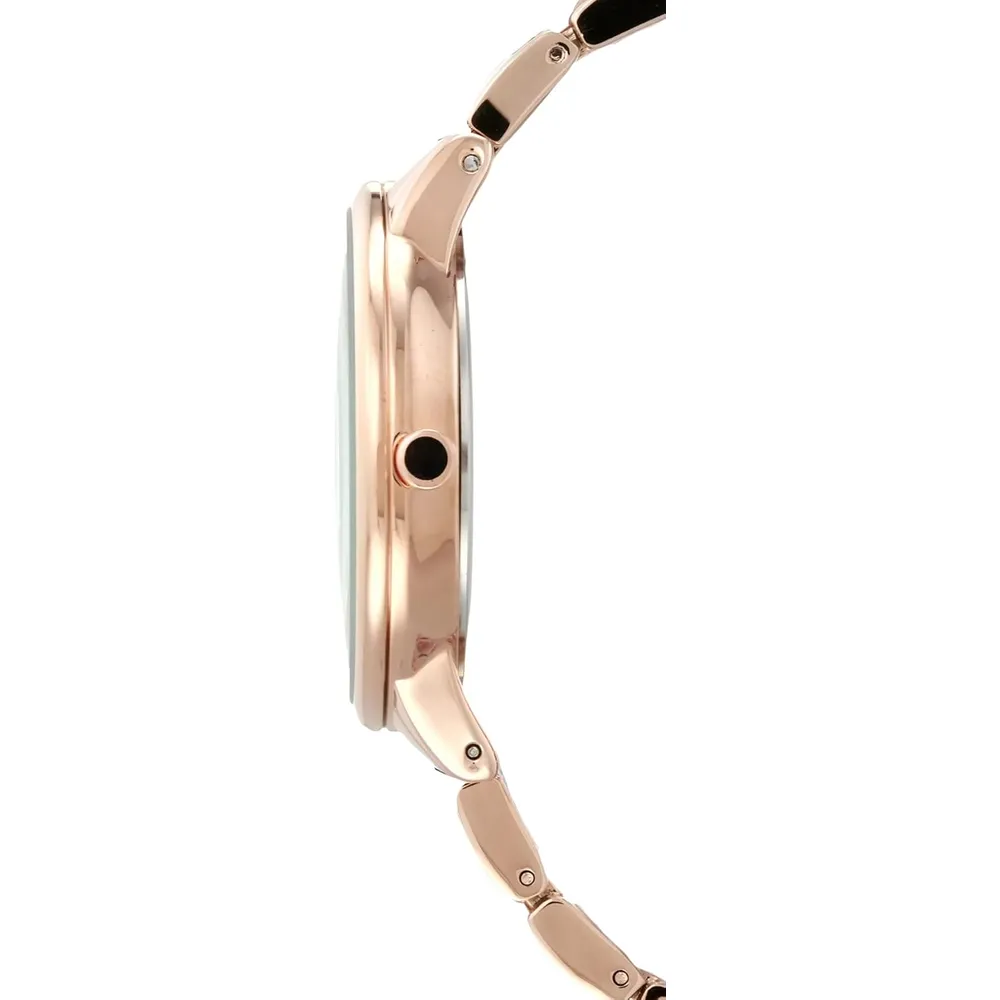 Anne Klein AK/1413LBSV reloj para mujer con pulsera de resina | 37 mm - Oro Rosa/Dark