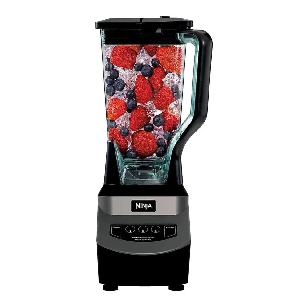 NINJA NJ601AMZ LICUADORA PROFESIONAL CON MOTOR DE 1000 VATIOS Y JARRA DE TRITURACIÓN TOTAL APTA PARA LAVAVAJILLAS DE 72 ONZAS PARA BATIDOS - BATIDOS Y BEBIDAS CONGELADAS - COLOR NEGRO
