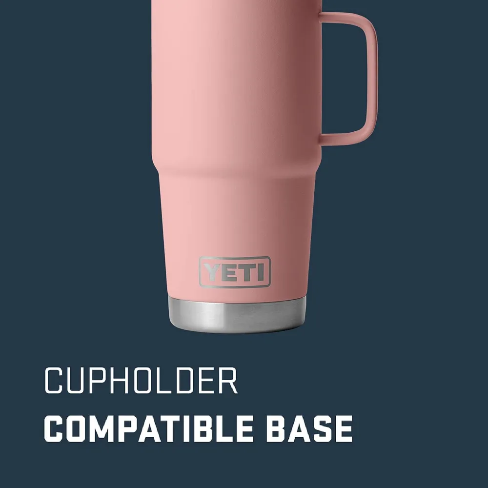 YETI Rambler Vaso de 20 oz de acero inoxidable y tapa Stronghold color palo rosa