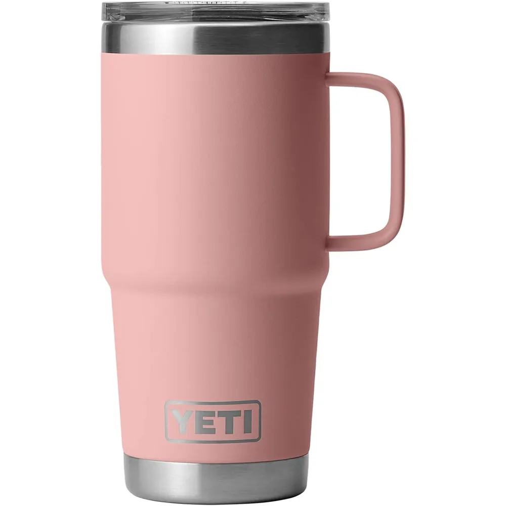 YETI Rambler Vaso de 20 oz de acero inoxidable y tapa Stronghold color palo rosa