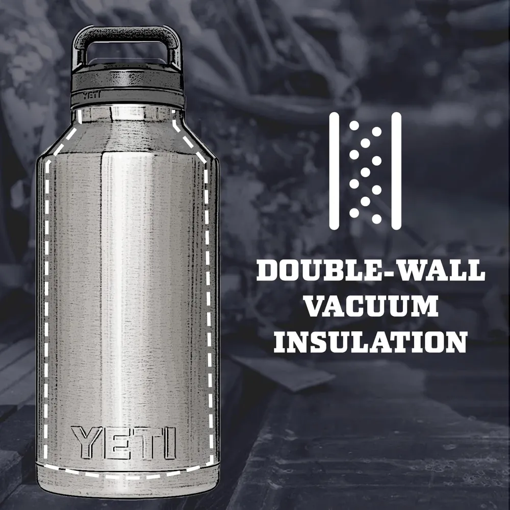 YETI Botella Rambler con Tapa de Chupón de 64 oz | Azul Marino