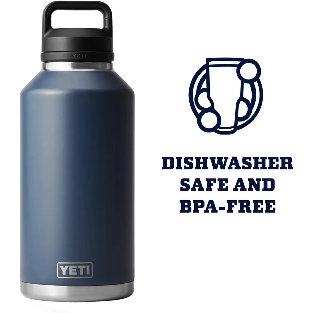 YETI Botella Rambler con Tapa de Chupón de 64 oz | Azul Marino