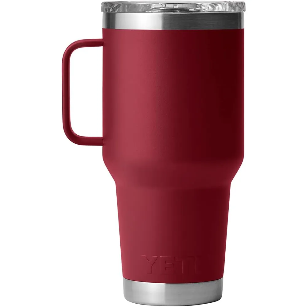 YETI Rambler Vaso de 30 oz de acero inoxidable y tapa Stronghold color rojo oscuro